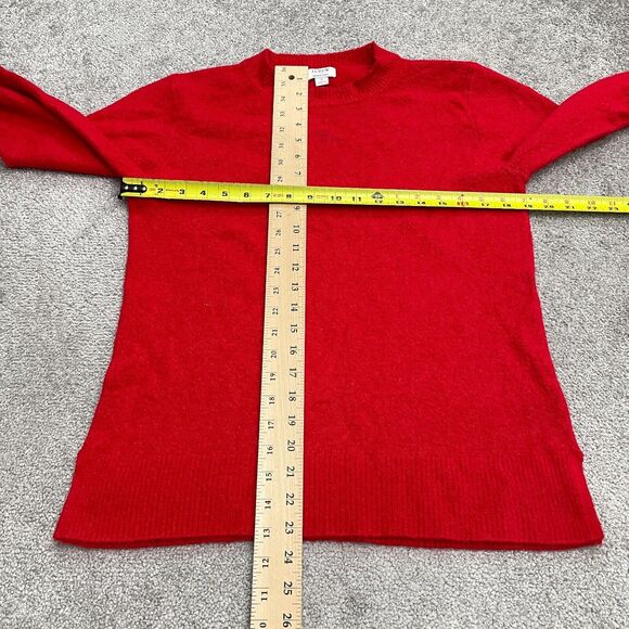 J.Crew Extra Soft Pullover Sweater Womens Small Red Crew Neck Wool Blend Knit - Picture 6 of 9